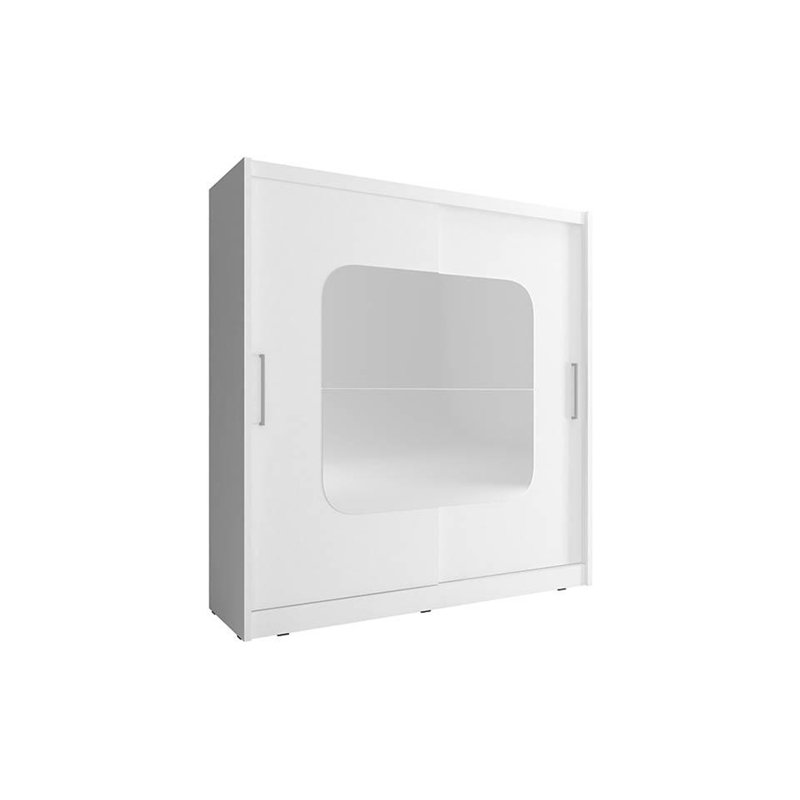 Dahabo 2 Door Solid + Manufactured Wood Wardrobe, White