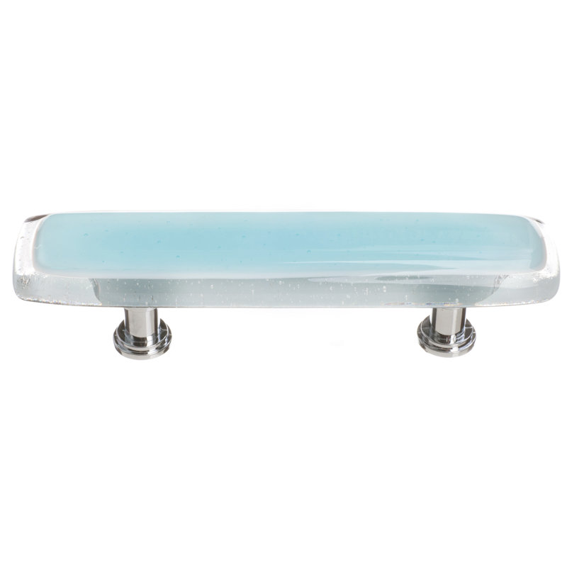 Poignée barre 3 po CTC, Chrome poli, Bleu ciel
