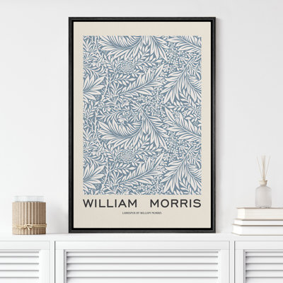Reproduction d'art classique, reproduction d'art sur toile, motif floral Larksur par William Morris