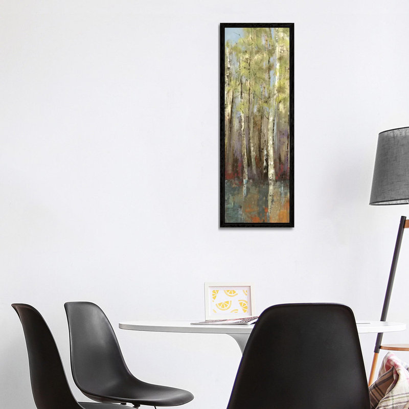 Forest Whisper II by Allison Pearce - Panoramic Print on Canvas, Black Floater Framed, 121.92 cm H x 40.64 cm W x 4.445 cm D