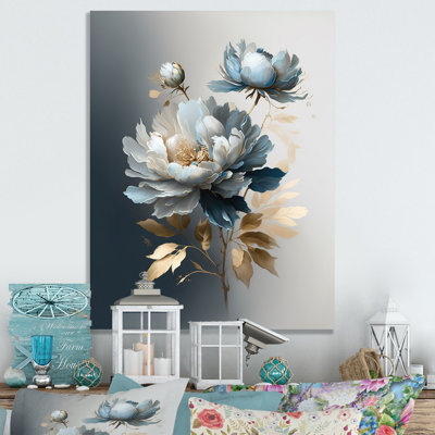 - Décoration murale pivoine florale en métal