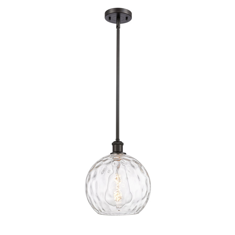 Luminaire suspendu sphérique 1 lumière Cindi, H 13 po x l 10 po x P 10 po, DEL, Bronze huilé