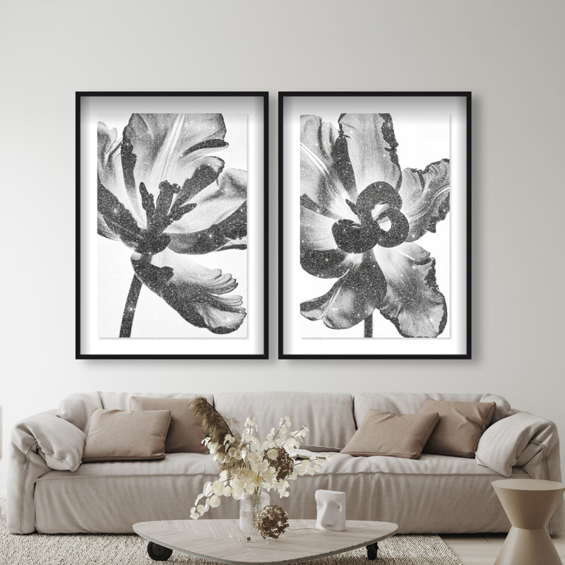 Close Up Set Set by Oliver Gal, 37.5"H x 55.5"W, Black Shadowbox