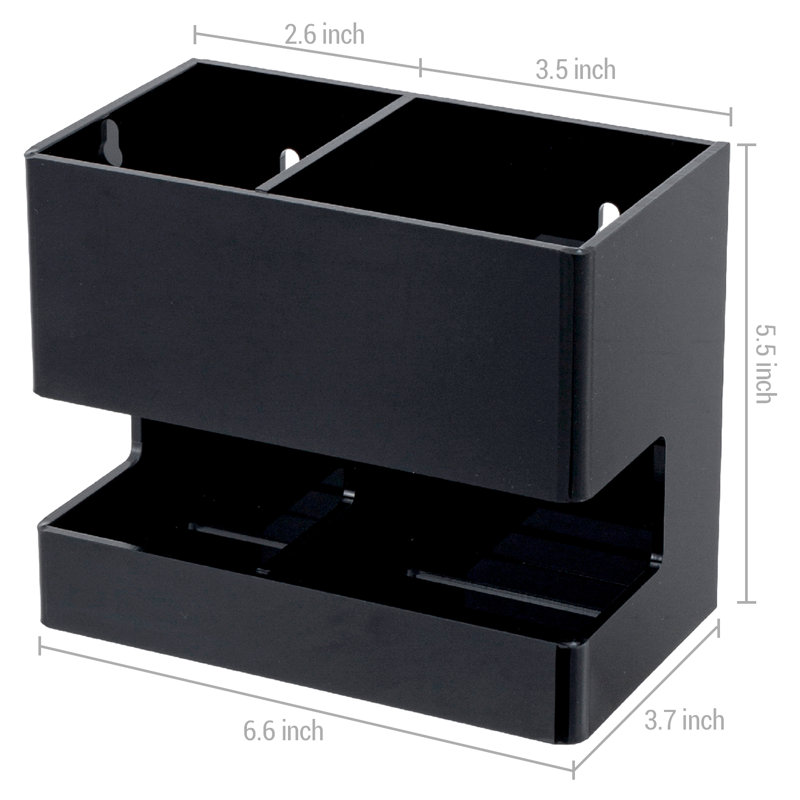 Acrylic 2 Compartment Hair Tool Holder