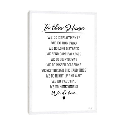 In This House Military Family - Print on Canvas