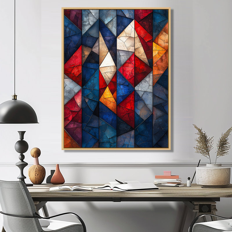 «Norven Unity In Force Usa Flag Fragments IV», art mural sur toile Patriotist, H 20 po x l 12 po, Crème, crème