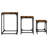 17 Storeys Nesting Coffee Tables 3 Pcs Smoked Oak Engineered Wood