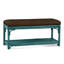 Summer Retreat Wicker Shelf Storage Bench-71425199-86505837