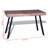 Teak Solid Wood Top Metal Base Dining Table