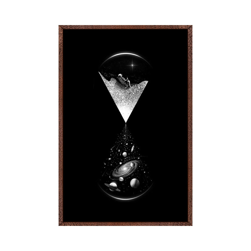 Spacetime 1 Piece Wall Art on Canvas, 66.04cm H x 45.72cm W x 3.81cm D, Classic Brown Wood Framed