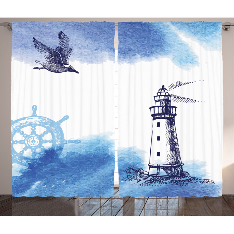 Semi Sheer Curtain Pair, 54" W x 84" L