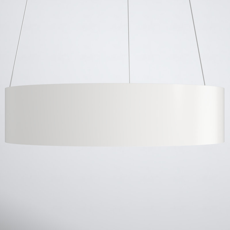 Romain 1 - Light LED Pendant, White, 4" H x 18" W x 18" D