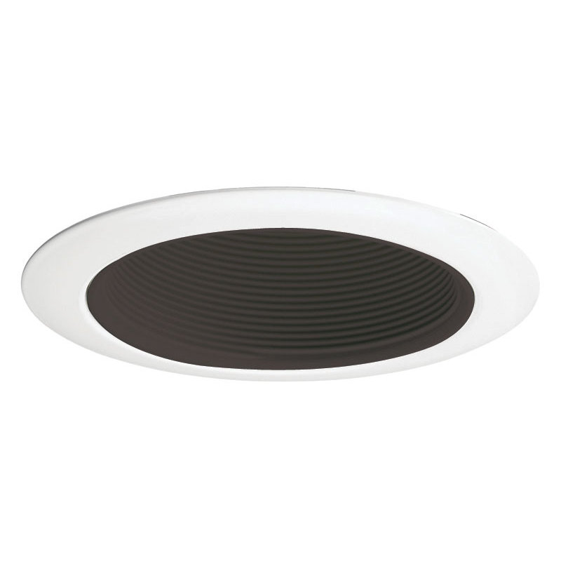 4'' Baffle Recessed Trim, White/Black