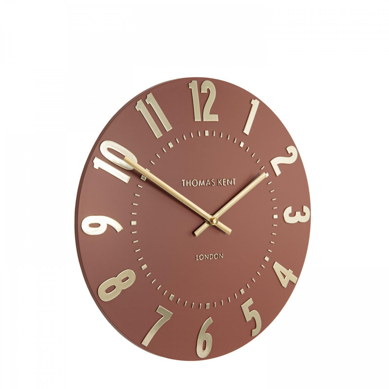 Wall Clock, 30cm H x 30cm W x 3.50cm D, Orange