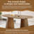 39.4"-70.9" Extendable Dining Table with Slatted Oval Design