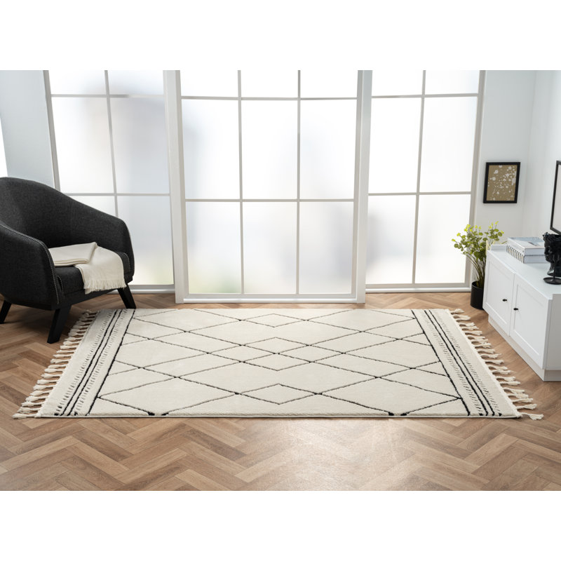 Light Tapis white Rug, Rectangle 160 x 230cm