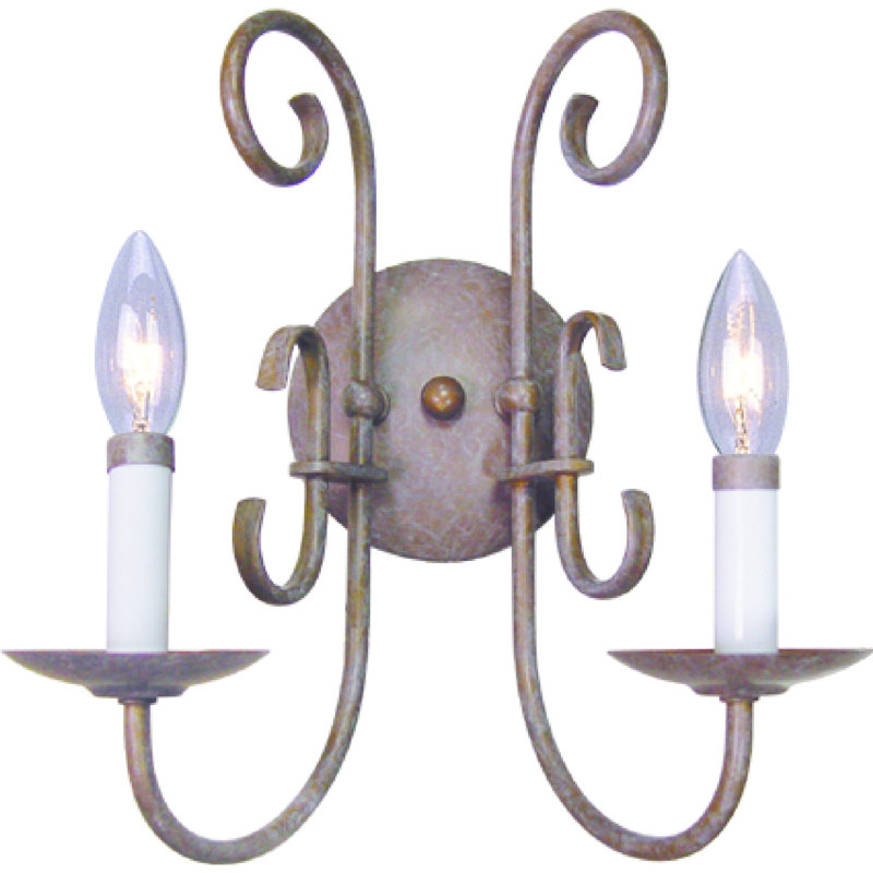 Applique murale candélabre 2 lumières Prairie Rock Volume Lighting V2902-22