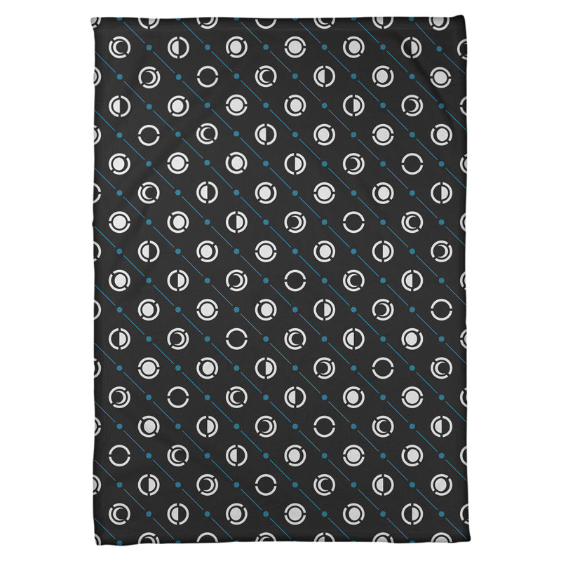 Couverture polaire moon phases, l 50 po x L 60 po, Orange