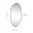 Everly 20 in. W x 42 in. H Large Irregular Framed Decorative Wall Mirror, Asymmetrical Wavy, Red-118819936