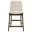 Chaise de comptoir rembourrée Redbridge crème et noyer-1511069666-1511069667