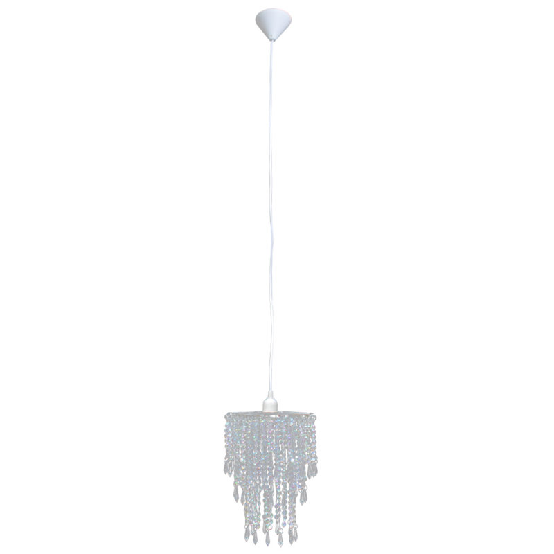 Crystal Pendant Light, 1-Light, Tiered, 22.5 cm x 30.5 cm