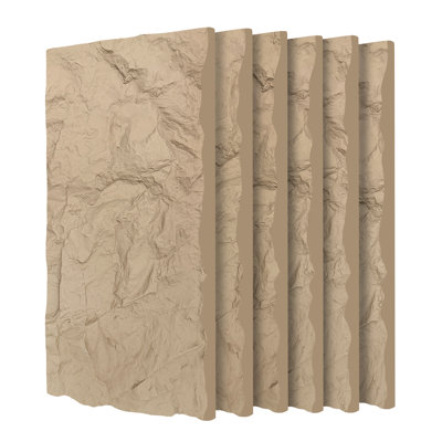Panneaux muraux en pierre artificielle 3D, panneau de lambris pour décoration murale intérieure, ignifuge et léger et imperméable, pour mur de télévision, bureau, salon, 47,24 po x 23,62 po