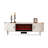 Beige Solid Wood TV Cabinet Heating Fireplace