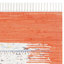 Tapis ivoire / orange en coton tissé à plat à la main à motif abstrait Paynter-17579497