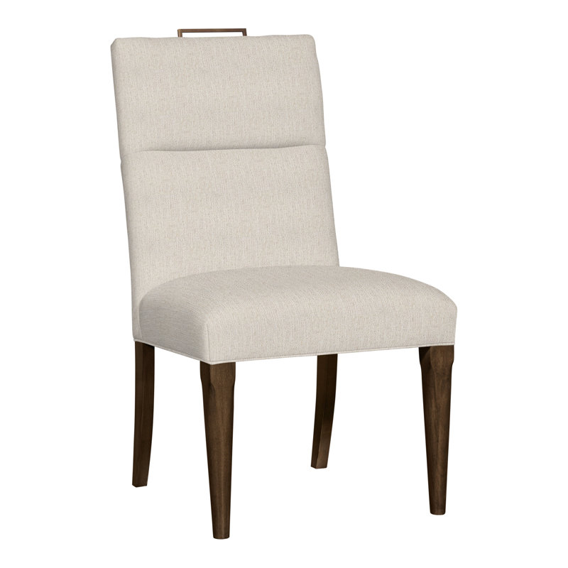 Thom Filicia Home Fabric Tight Back Side Chair, Havana, Instant Parchment