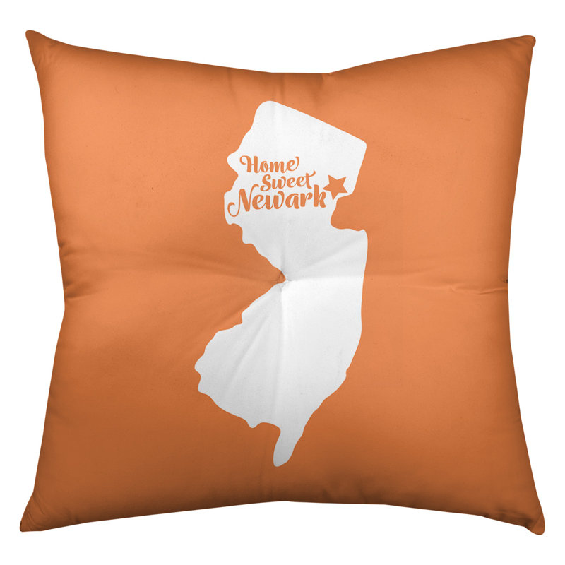 Coussin de sol touffeté, Newark, 30 po x 30 po, Orange