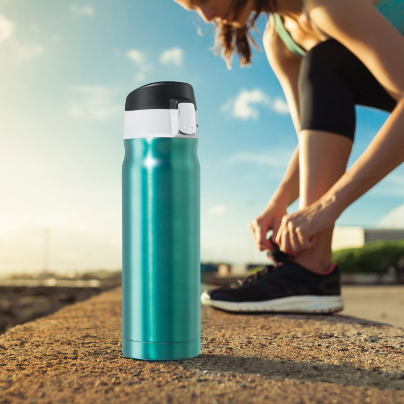 Oggi Refresh Caliber Vacuum Insulated Travel Flask (500 Ml, 17 Oz), Champagne