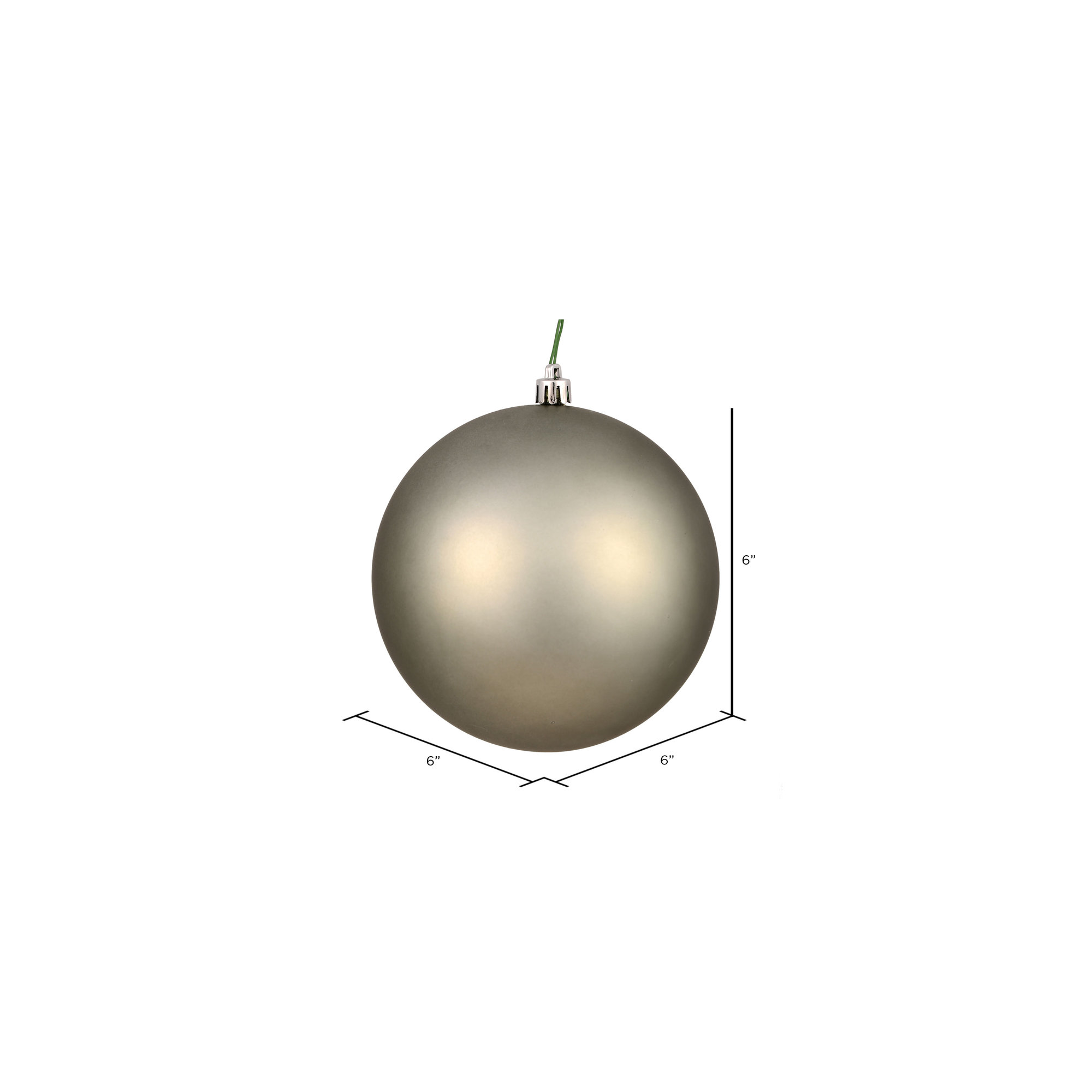 Holiday Solid Ball Ornament, Wrought Iron 1, 6" H x 6" W x 6" D