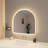 36 Inch Arch LED Front and Backlit Wall Mirror in Satin Gold-1347360995-1347360976