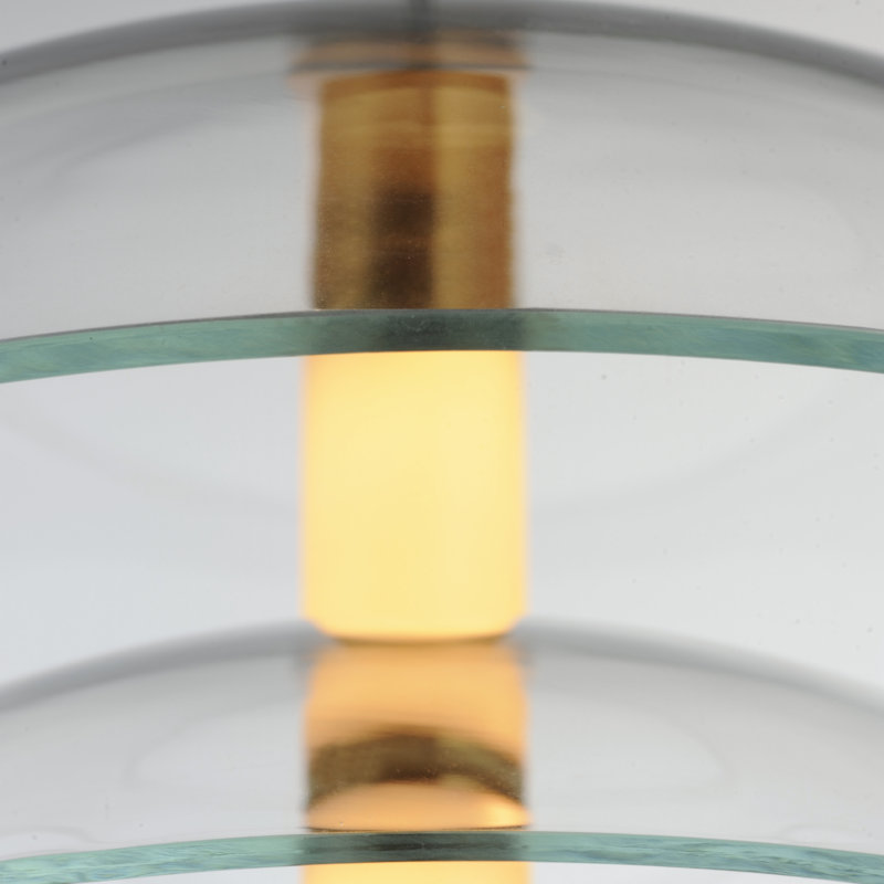 Arya 2 - Light LED Pendant, Mirror Smoked/Clear, French Gold