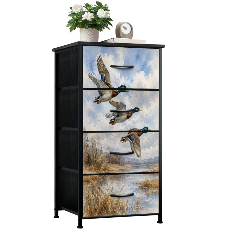 Commode de rangement verticale 4 tiroirs Mallard Ducks