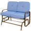 Banc d'extérieur en métal avec coussins-620552512