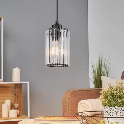 1 - Light Matte Black Cylinder Pendant