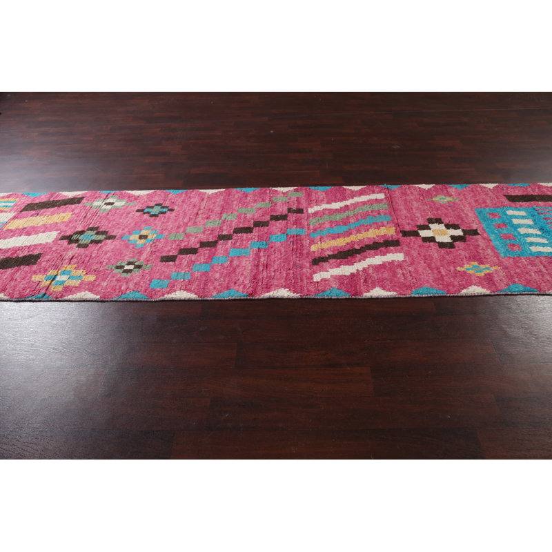 Tapis de couloir tribal marocain noué à la main 3 x 14