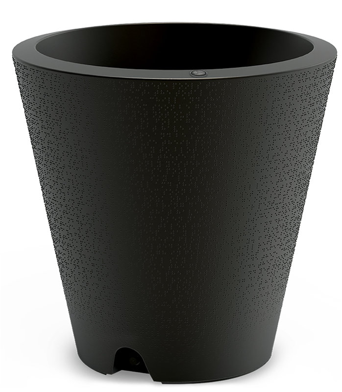 Caviar Black 16" Self-Watering Dot TruDrop Planter