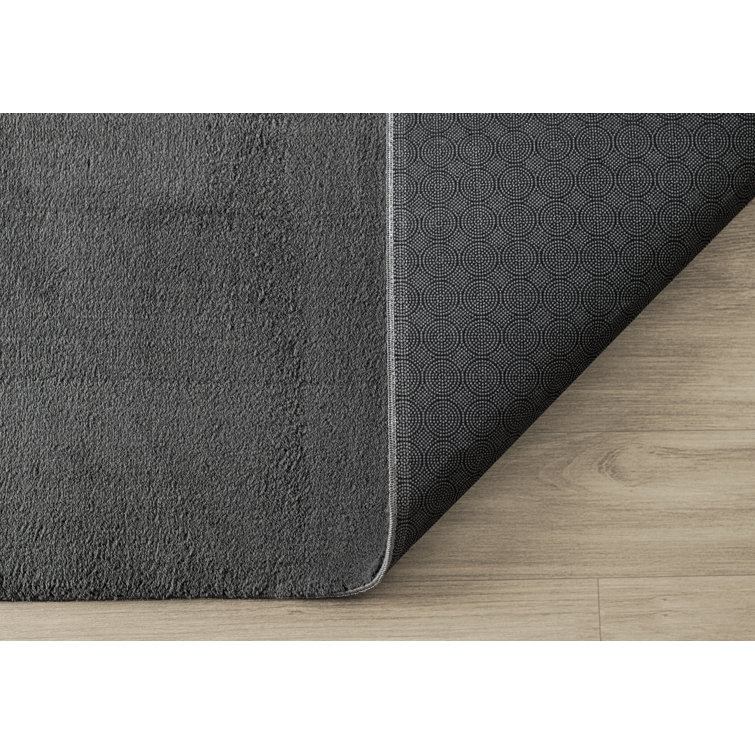 The Carpet Relax – Modern Rug, Fluffy, Short Pile, Non-Slip Underside, Washable Up To 30°C, Super-Soft, Fur Look, Anthracite