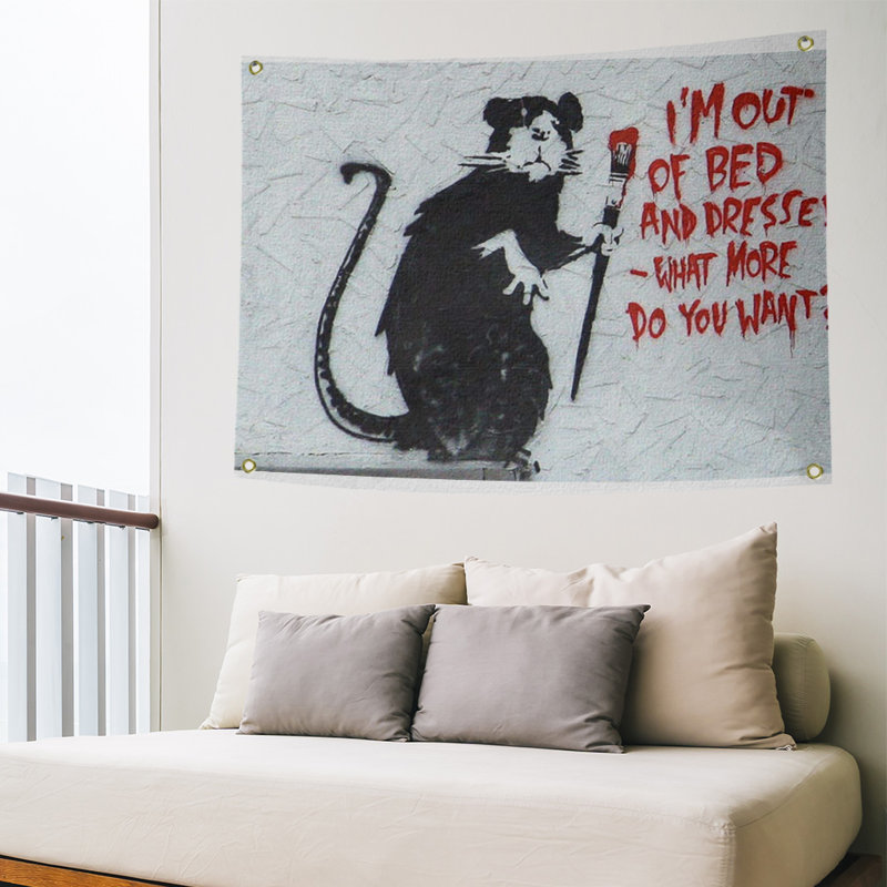Tapisserie «Polyester Im Out of Bed», H 59 po x l 80 po x P 1 po