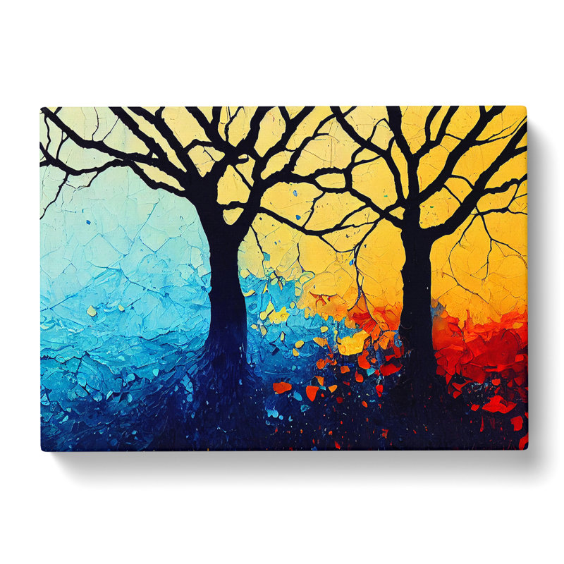 Colourful Trees Vol.1 Abstract - Wrapped Canvas, 35cm H x 50cm W x 3cm D
