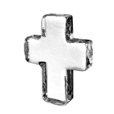Handmade Glass Cross Figurine