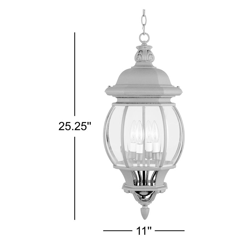 Aquilar 4 - Light Outdoor Hanging Lantern, Black