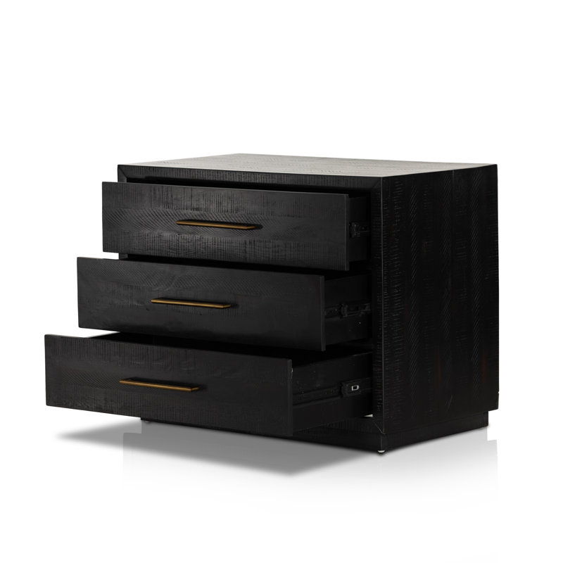 Suki 3 - Drawer Solid Wood Nightstand