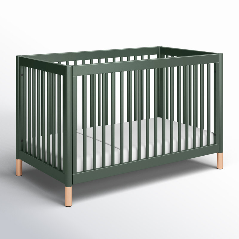 Gelato 4-in-1 Convertible Crib, Forest Green/Beige