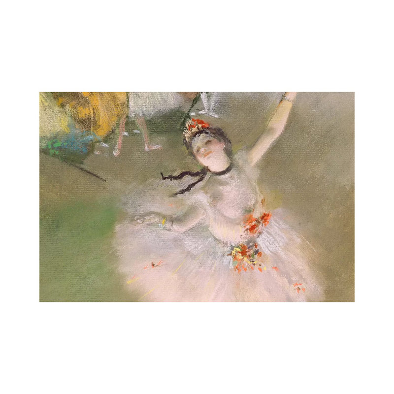 Dancer On The Stage 1066 by Edgar Degas - Wrapped Canvas Painting, 20.32cm H x 30.48cm W x 1.91cm D