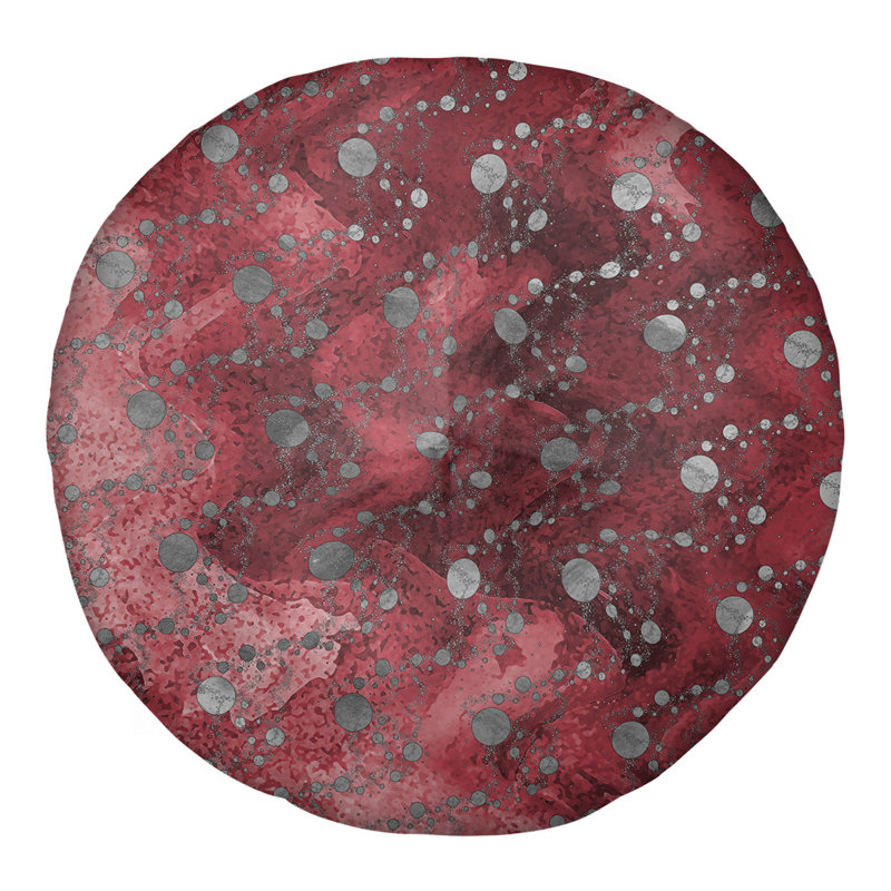 Coussin de sol Katelyn Elizabeth, H 26 po x l 26 po, Rouge