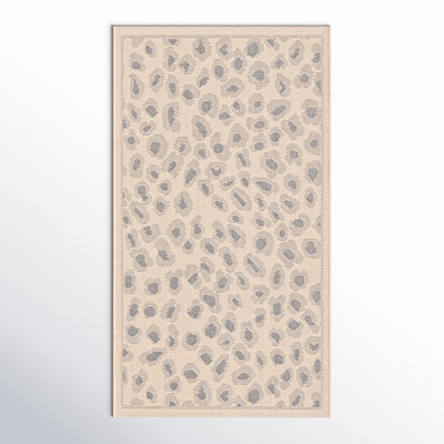 Hughie Animal Print Beige/Gold Indoor / Outdoor Area Rug -  Joss & Main, 911C0C1834EF46D09618F199C70C4B44