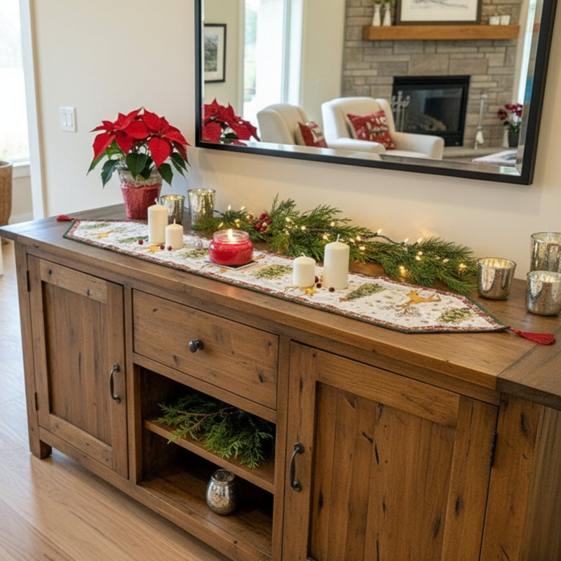 Chemin de table Orr Winter Forest, l 90 po x L 13 po